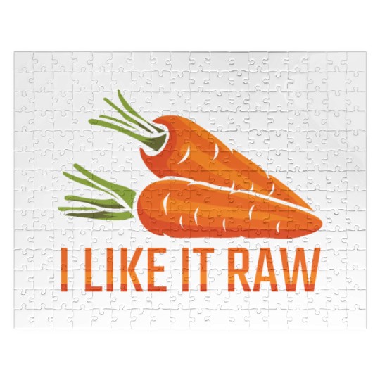 Funny Veggie Foodie Vegetarian Carrot Raw Food Jigsaw Puzzles