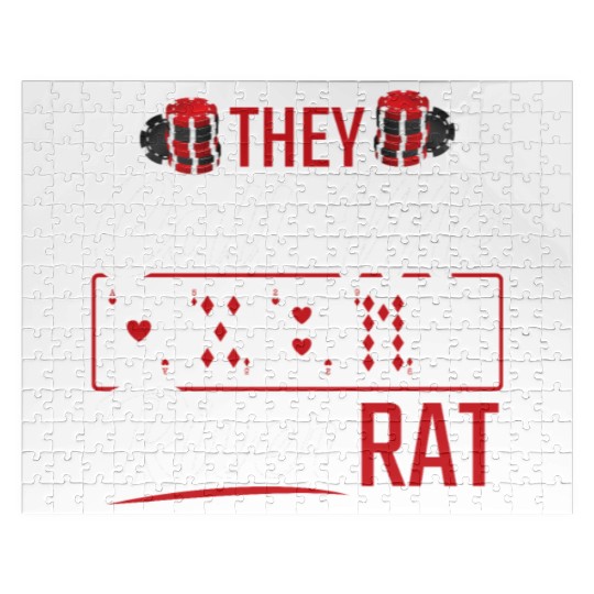 River Rat Funny Poker Player Texas Holdem Lucker Jigsaw Puzzles