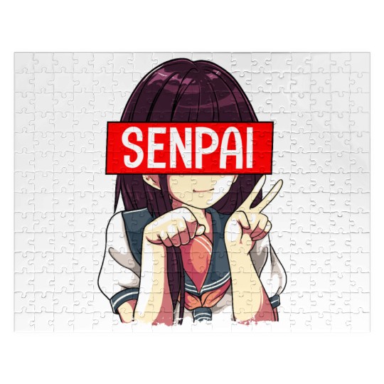 Senpai Anime Girl Japanese Cute Manga Kawaii Jigsaw Puzzles
