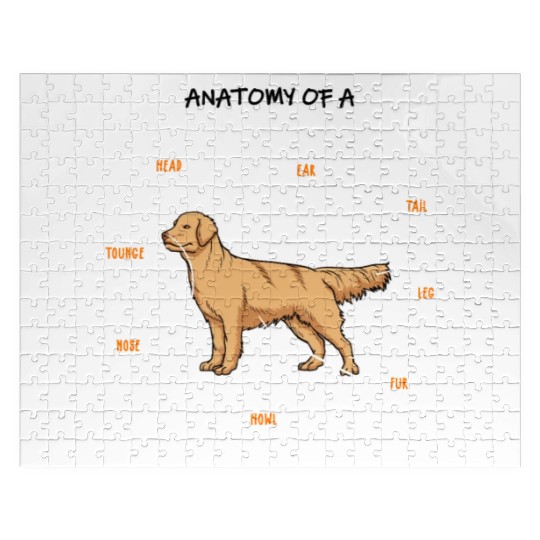 Anatomy Of A Golden Retriever Funny Dog Owner Gift Jigsaw Puzzles