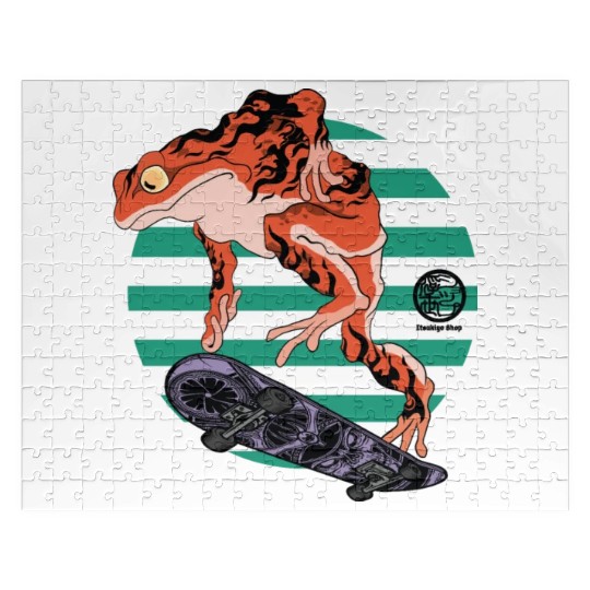 Skating frog Jigsaw Puzzles