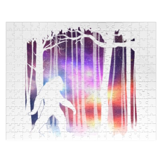 Bigfoot Northern Lights - Space Galaxy Aurora Jigsaw Puzzles