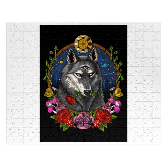 Psychedelic Wolf Jigsaw Puzzles