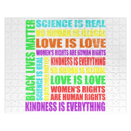 Science Is Real Black Lives Matter Love Is Love Jigsaw Puzzles