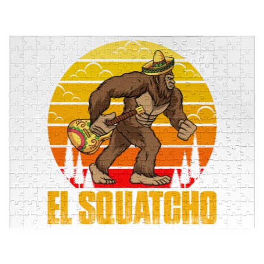 El Squatcho Mexican Sasquatch Bigfoot Jigsaw Puzzles