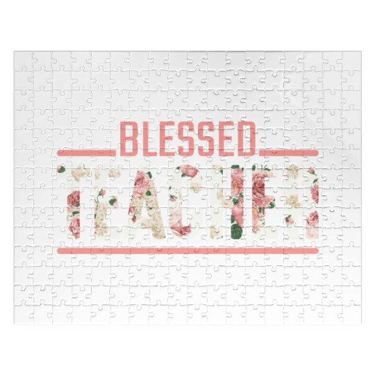 Blessed Teacher Flower Religious Teaching Educator Jigsaw Puzzles