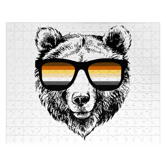 Bear Flag Gay Pride LGBTQ Sunglasses Gift Jigsaw Puzzles