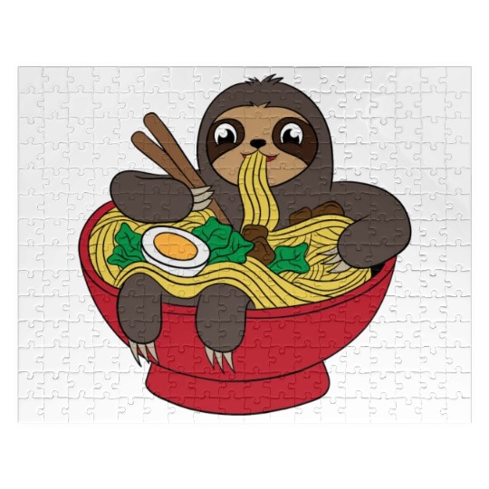 Sloth Ramen Noodles For Animal Lovers Jigsaw Puzzles For
