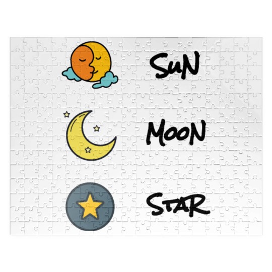 sun moon and star Jigsaw Puzzles