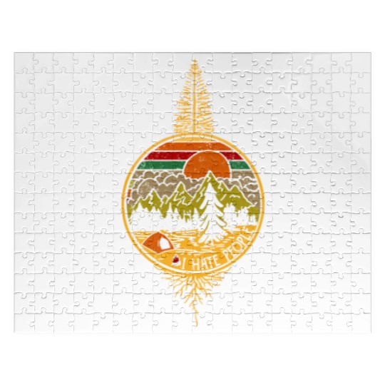 Camping I Hate People Camping Life Vintage Jigsaw Puzzles