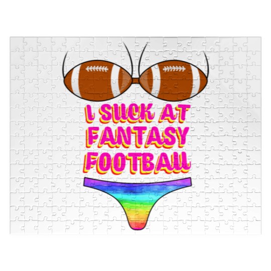 Funny Football I Suck At Fantasy Football Jigsaw Puzzles