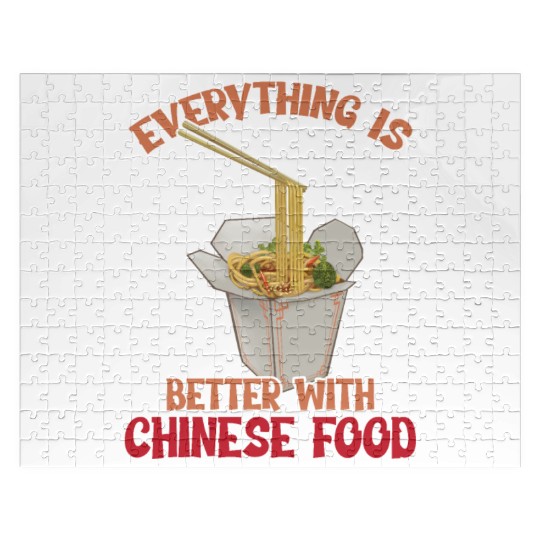 Chinese Food Expert Asian eating Noodles Foodie Jigsaw Puzzles
