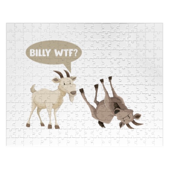 Funny Fainting Goat Hilarious Mountain Animal Jigsaw Puzzles