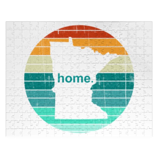 Unique Vintage Retro Style Home State Minnesota - Jigsaw Puzzles