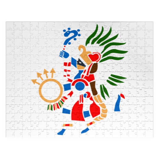 Aztec Symbol Aztec God of War Huitzilopochtli Jigsaw Puzzles