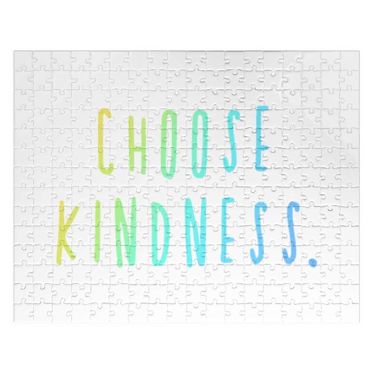 Choose Kindness Cool Colors Ombre Jigsaw Puzzles