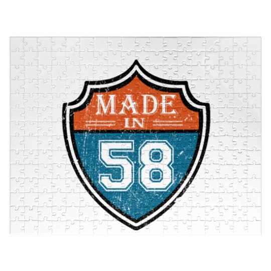 Vintage Made In 58 1958 Birthday Gift Jigsaw Puzzles