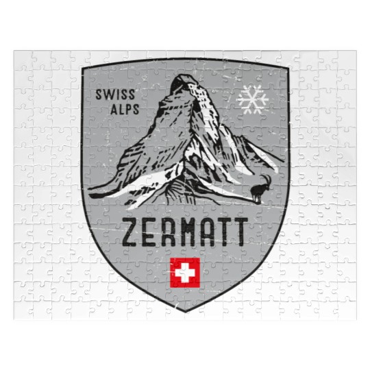 Zermatt Switzerland Emblem Jigsaw Puzzles