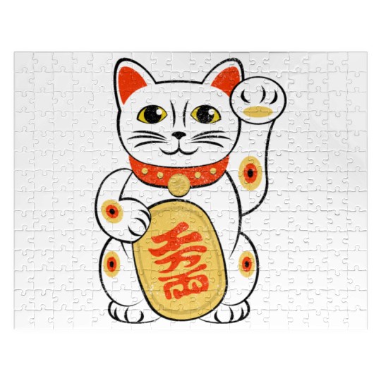 Japan Lucky Cat Japanese Maneki Neko Good Luck Cha Jigsaw Puzzles