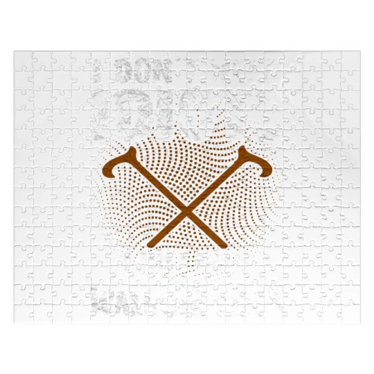 No idiots just my walking stick grandpa grandfathe Jigsaw Puzzles