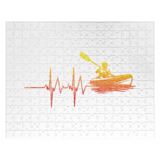 Kayak Heart Beat EKG Gift Jigsaw Puzzles