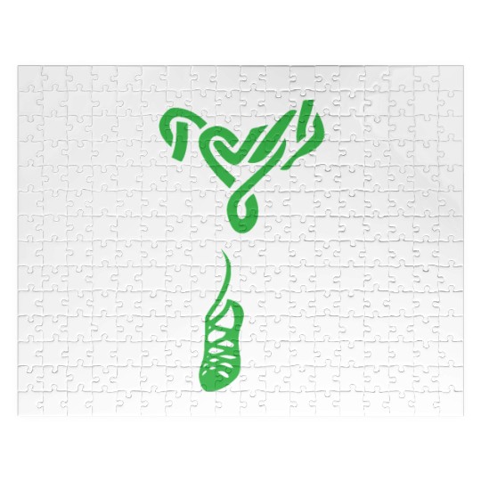 Irish Step Dancing Celtic Knot Heart Jigsaw Puzzles