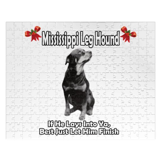 Mississippi Leg Hound Let Him Finish Christmas Jigsaw Puzzles
