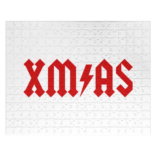 Xmas Rock Roll Heavy Metal funny Christmas X-mas Jigsaw Puzzles