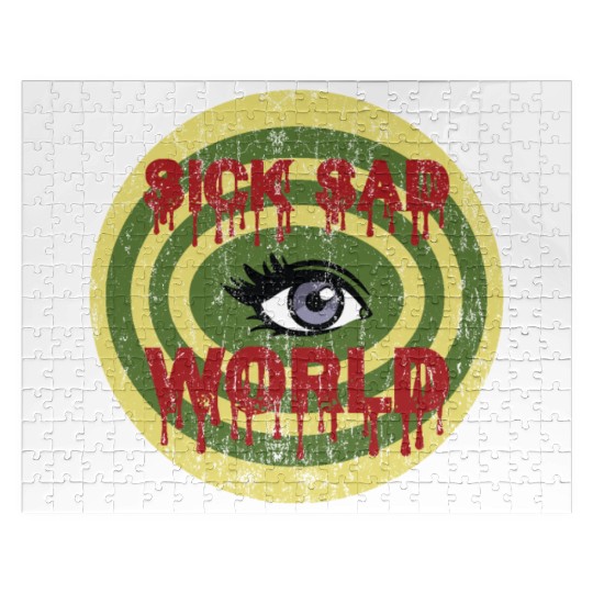 Daria Sick Sad World Drippy Text Eye Logo Jigsaw Puzzles