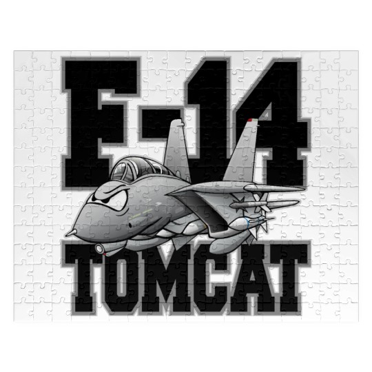 F-14 Tomcat Military Fighter Jet Aircraft Cartoon Jigsaw Puzzles