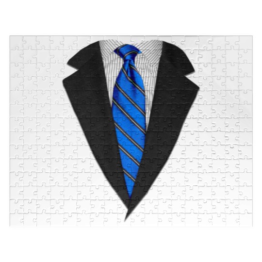 Blue Suit Up! Realistic Suit & Tie Casual Graphic Jigsaw Puzzles