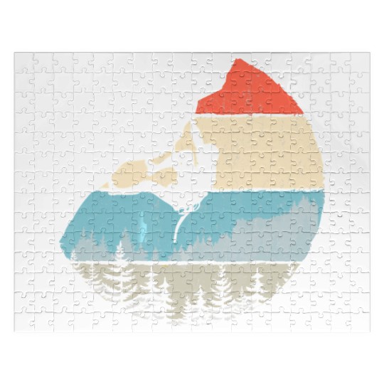 Vintage Style Rock Climbing Retro Bouldering Jigsaw Puzzles