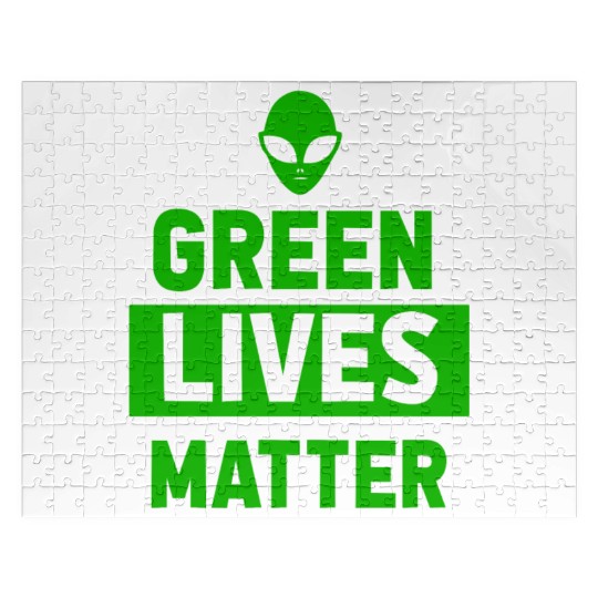 Green Lives Matter - UFO Believe Alien Extraterres Jigsaw Puzzles