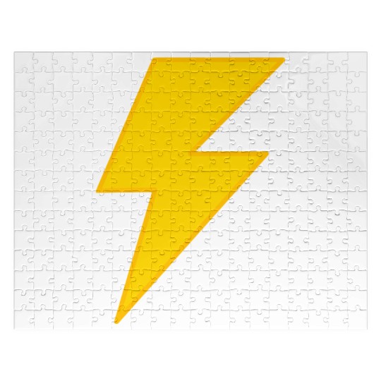 yellow lightning bolt Jigsaw Puzzles