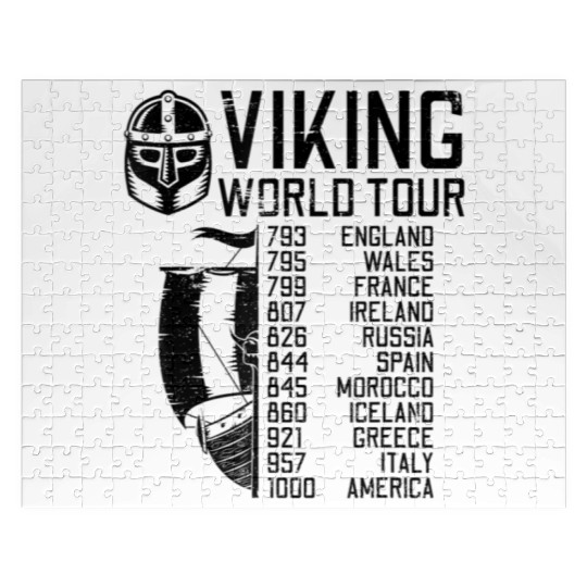 Viking World Tour Norse Mythology Gift Historical Jigsaw Puzzles