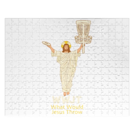 Disc Golf What Would Jesus Throw Ultimate Frisbee Jigsaw Puzzles