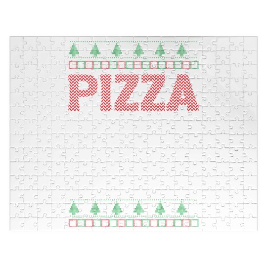Christmas Pizza Lover Funny Winter Holiday Gift Jigsaw Puzzles
