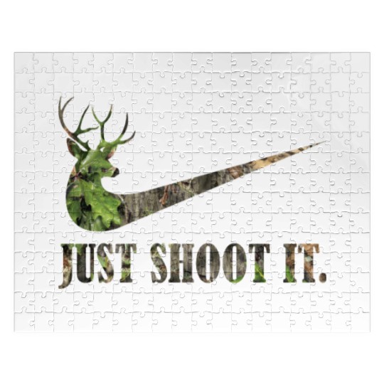 Just Shoot It Deer Hunting Camouflage Jigsaw Puzzles