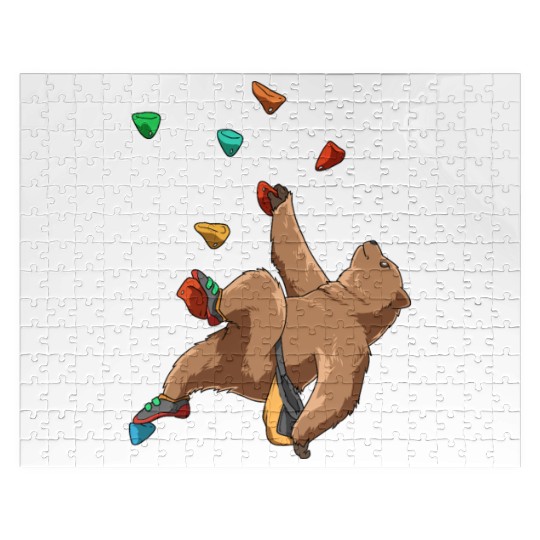 Grizzly Bouldering and Rock Climbing Gift Jigsaw Puzzles