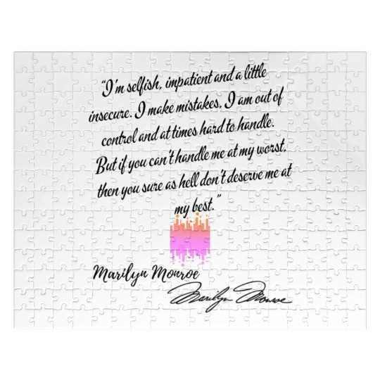 Eco Jigsaw Puzzles quote Marilyn Monroe
