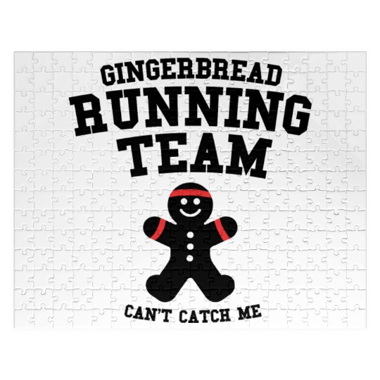 Gingerbread Running Team Can't Catch Me Jigsaw Puzzles