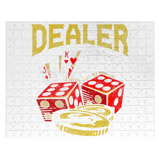 Casino Gambling Dealer Texas Holdem Poker Jigsaw Puzzles