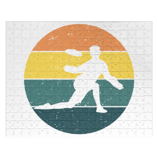 Vintage retro Ultimate Frisbee Game Disc Sports Jigsaw Puzzles