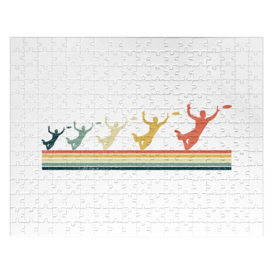 Vintage retro Ultimate Frisbee Game Disc Sports Jigsaw Puzzles