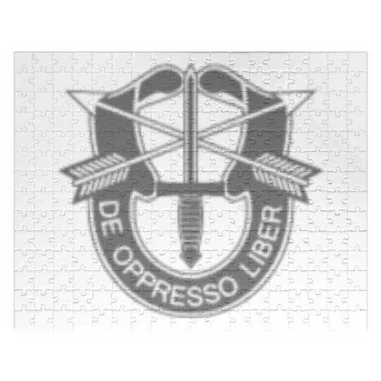 Us Special Forces De Oppresso Liber Chest Grey Jigsaw Puzzles