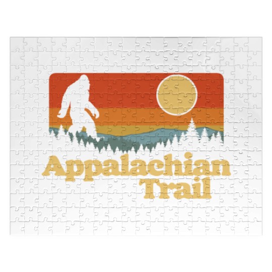 Appalachian Trail Bigfoot Outdoor Lover Vintage 80 Jigsaw Puzzles
