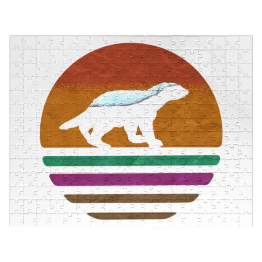 Vintage Honey Badge Animal Lover Zookeeper Retro Jigsaw Puzzles