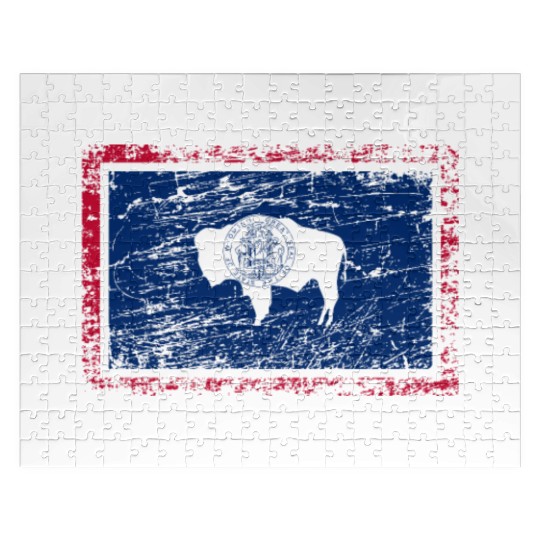 Wyoming ensign flag used look Jigsaw Puzzles