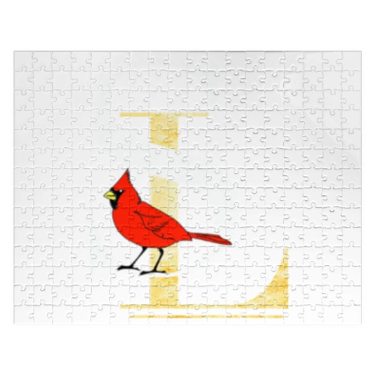 Saint Louis Red Cardinal Dress Elegant Font Design Jigsaw Puzzles