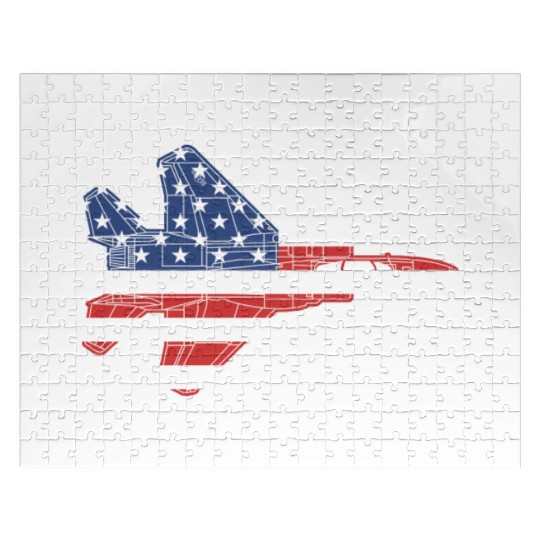 F-15 Eagle Fighter Jet Airplane American Flag F15l Jigsaw Puzzles